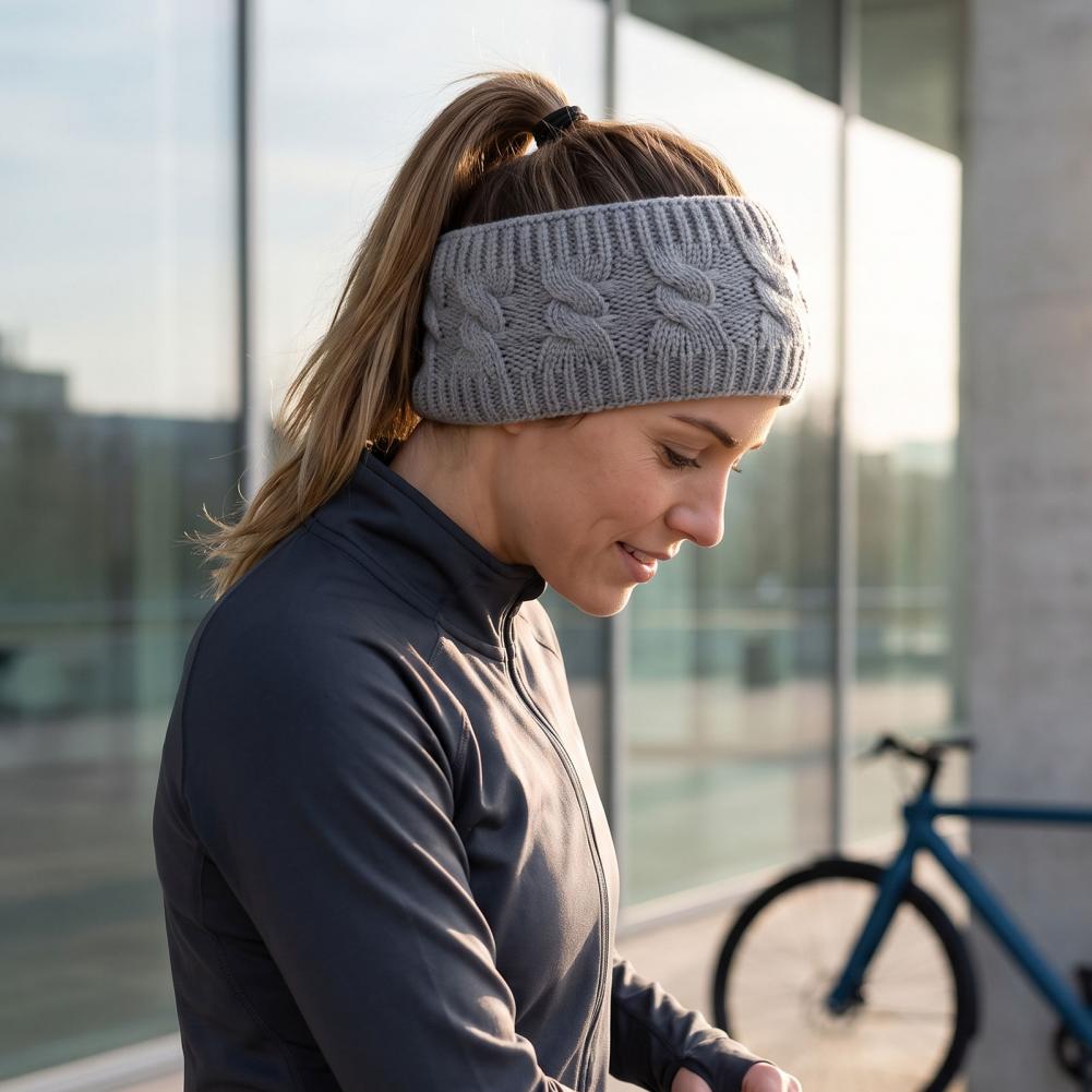 Fleece Ear Warmer Band - Bandeau en fausse fourrure pour l'hiver,