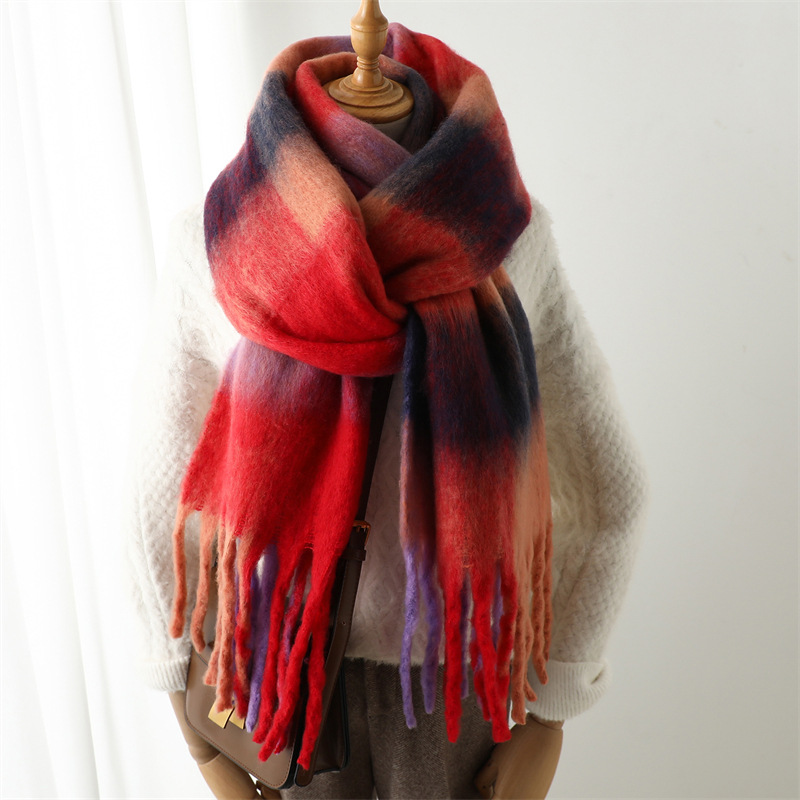 Wool Scarf Men - Nouvelle Écharpe à Carreaux Automne-Hiver pour