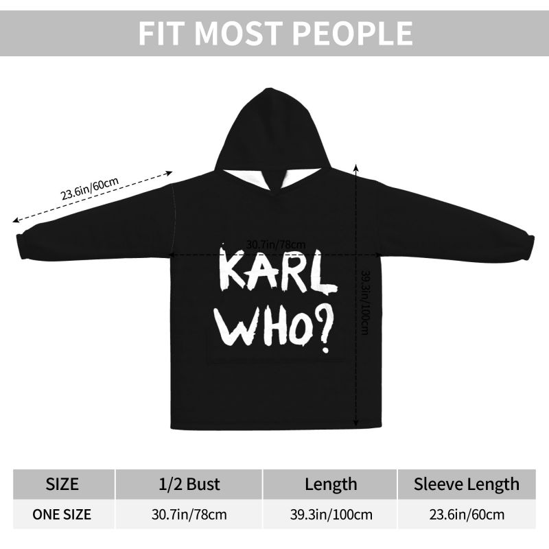 Slogan Karl Who, sweat à capuc - Sherpa Hoodie Fleece avis et prix